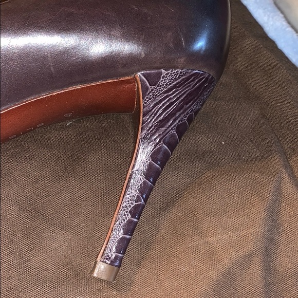 Rare Find!!! Ellie Tahari Eur Sz 40 Choc Bwn Heels - Picture 7 of 11